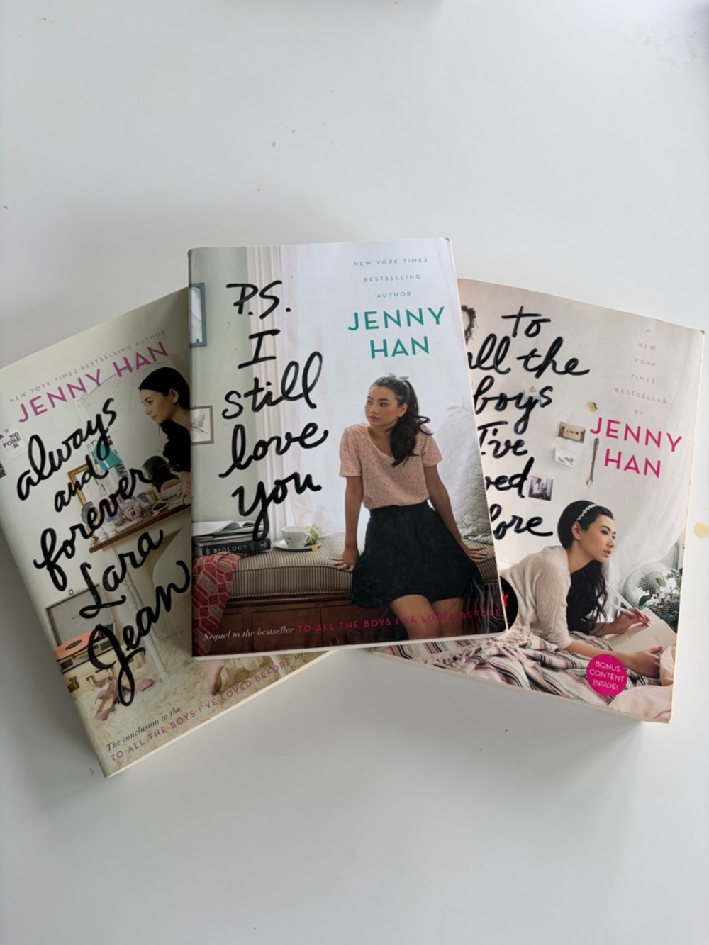 Jenny Han "To All the Boys" Paperback Set - Pink, White, Black Covers